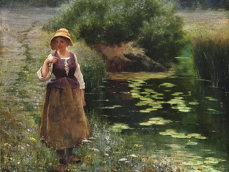 1854-Jan Monchablon - Sulla via del ritorno dal campo,